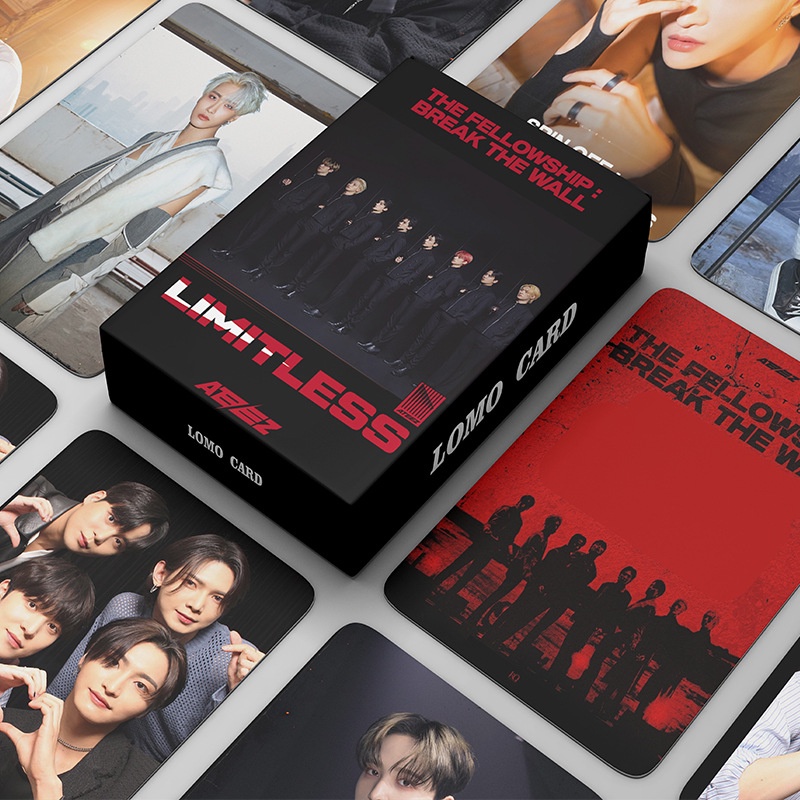 55pcs /box ATEEZ Photocard 2ND JAPAN Album LIMITLESS Album LOMO Card Kpop Postcards