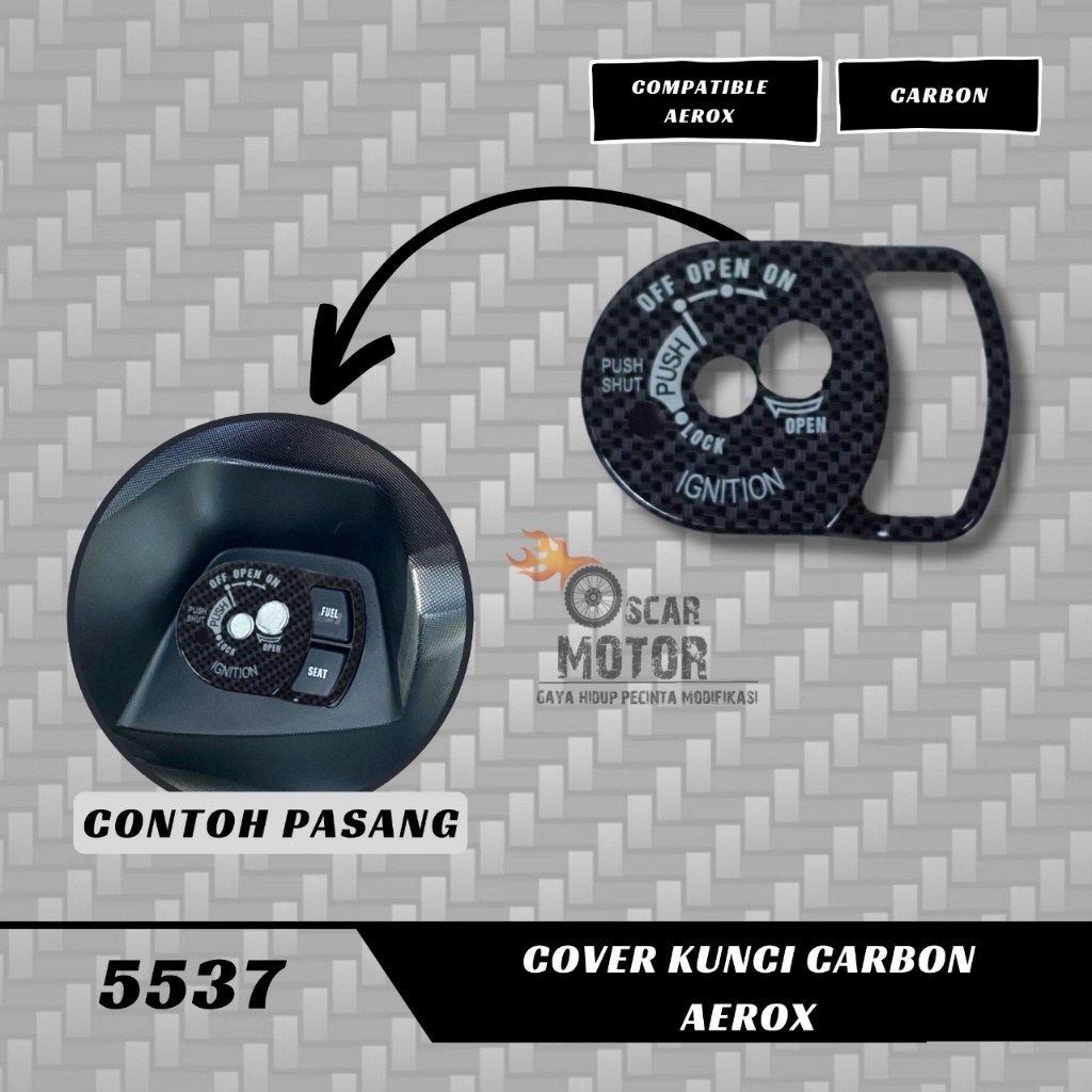 COVER KUNCI KONTAK CARBON AEROX TUTUP PELINDUNG KUNCI KONTAK NEW AEROX 155 OLD KARBON