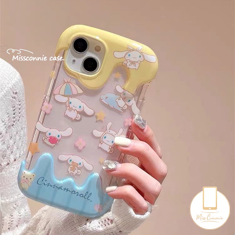 IPHONE Musim Panas Kartun Indah Laurel Dog Case Kompatibel Untuk Iphone11Xr 7Plus 11 13 12 14 Pro Max7 8 Plus X XS Max Permen 3D Es Krim Lembut Tpu Cover