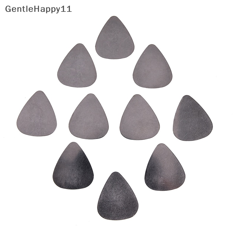 Gentlehappy 10pcs bass guitar picks stainless steel Akustik Gitar Listrik plectrum 0.30mm id