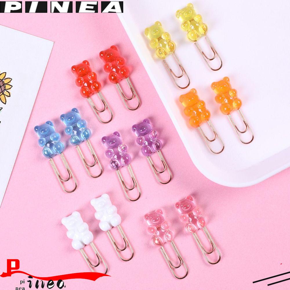 Nanas 20PCS Klip Kertas Perlengkapan Sekolah Organizer Logam Mengikat Klip Stationery Clip Holder