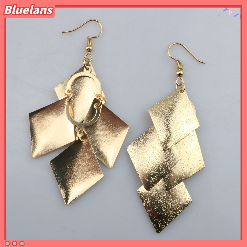 [BLS] Anting Rumbai Daun Buram Belah Ketupat Modis Berlebihan earrings