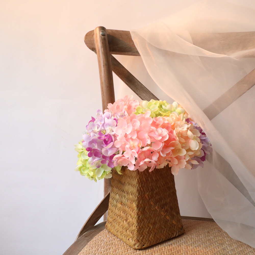 ღ Buatan Hydrangea Bunga Sutra Bunga Plastik Dekorasi Pesta Ulang Tahun Pernikahan Diy Garland Dinding Bunga Fotografi Latar Belakang Dekorasi Bunga Palsu