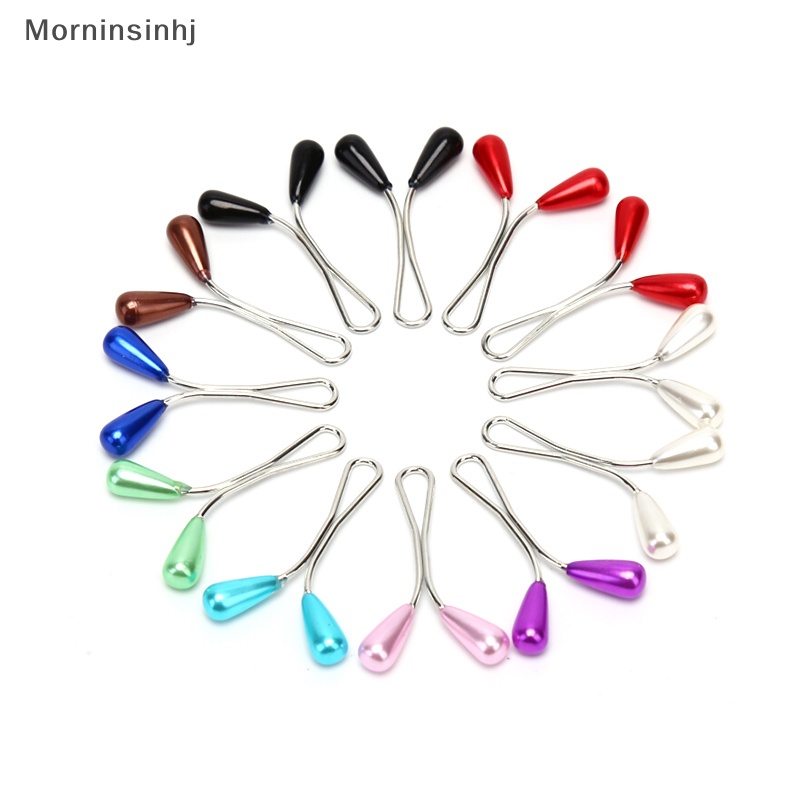 Mornin 12Pcs Muslim Hijab Mutiara Syal Klip Pin Bros Jilbab Gesper Wanita Perhiasan id