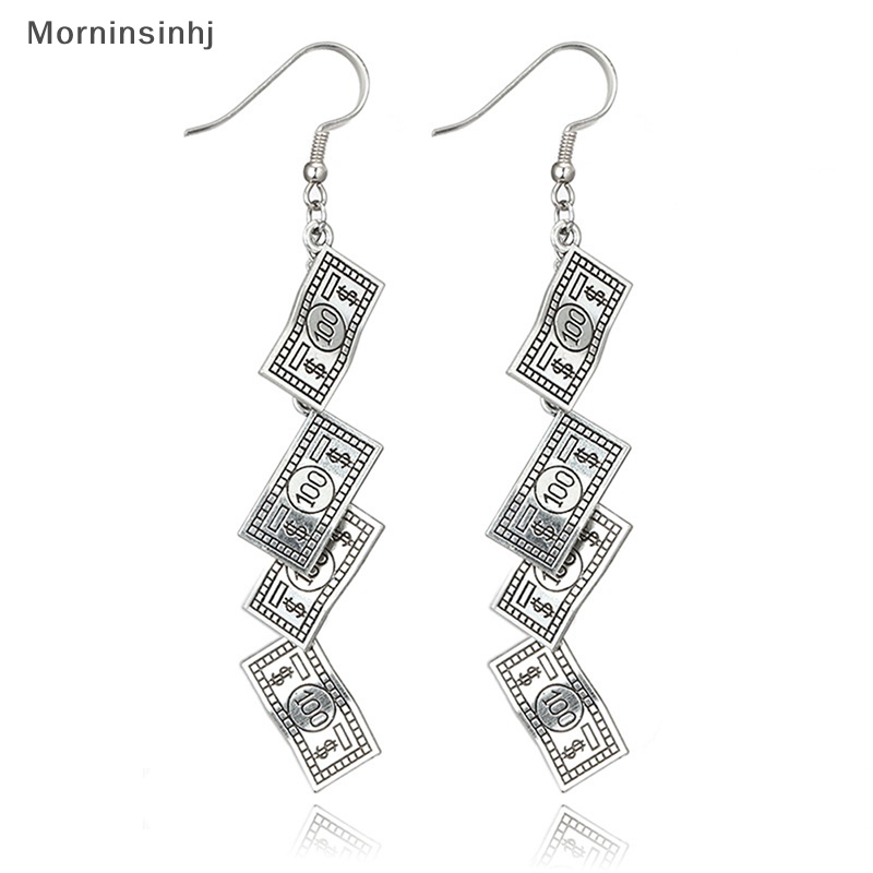 Mornin Anting Koin Dollar Vintage Drop Menjuntai Anting Charm Coin Ear Stud Jewelry id