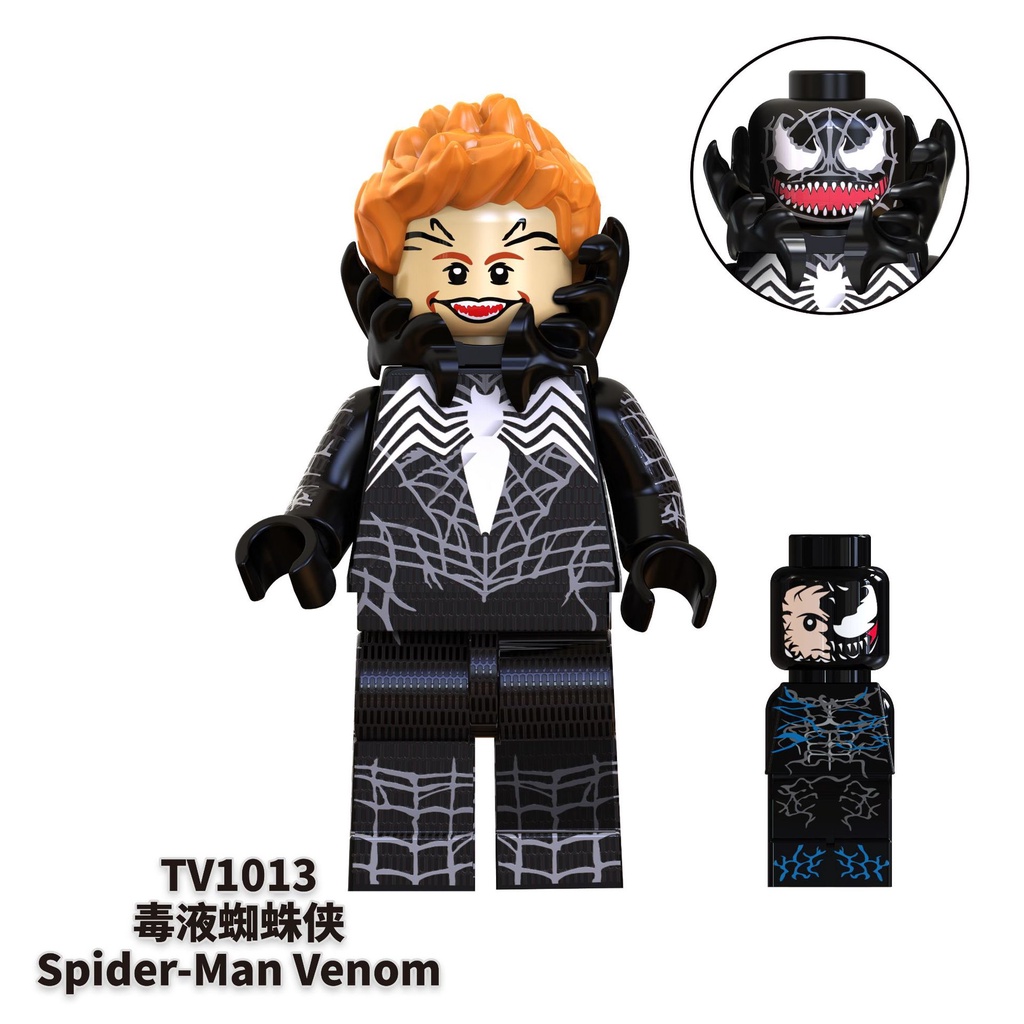 League of Legends Mini Figure Black Panther Venom Spiderman Blok Bangunan Figure Mini Mainan Ornamen