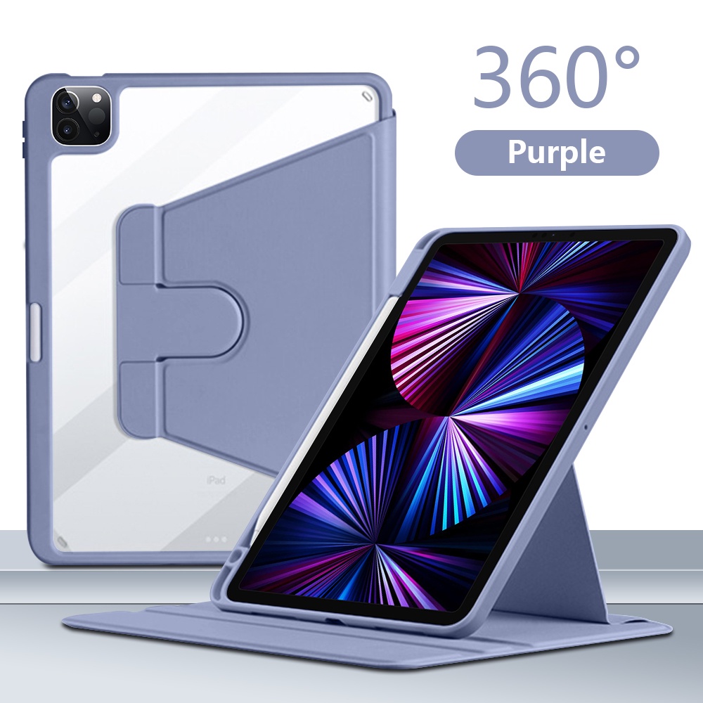 Untuk Ipad Pro 11 12.9 2022 Case2021Air5 4 Cover Untuk Ipad Mini6 10.2 8th 9 9th 10th Generasi360° Aksesoris Kerang Rotasi