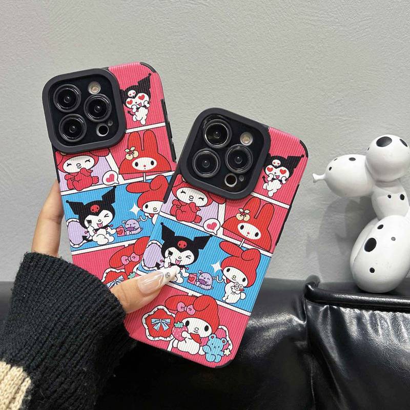All New So Cute sanrio Melody Leather Soft Case IPhone 7 Plus 8 Plus X XS XR XS Max 11 13 12 14 PRO Max 14 Plus Phone Case Girl Girl Women's Fashion