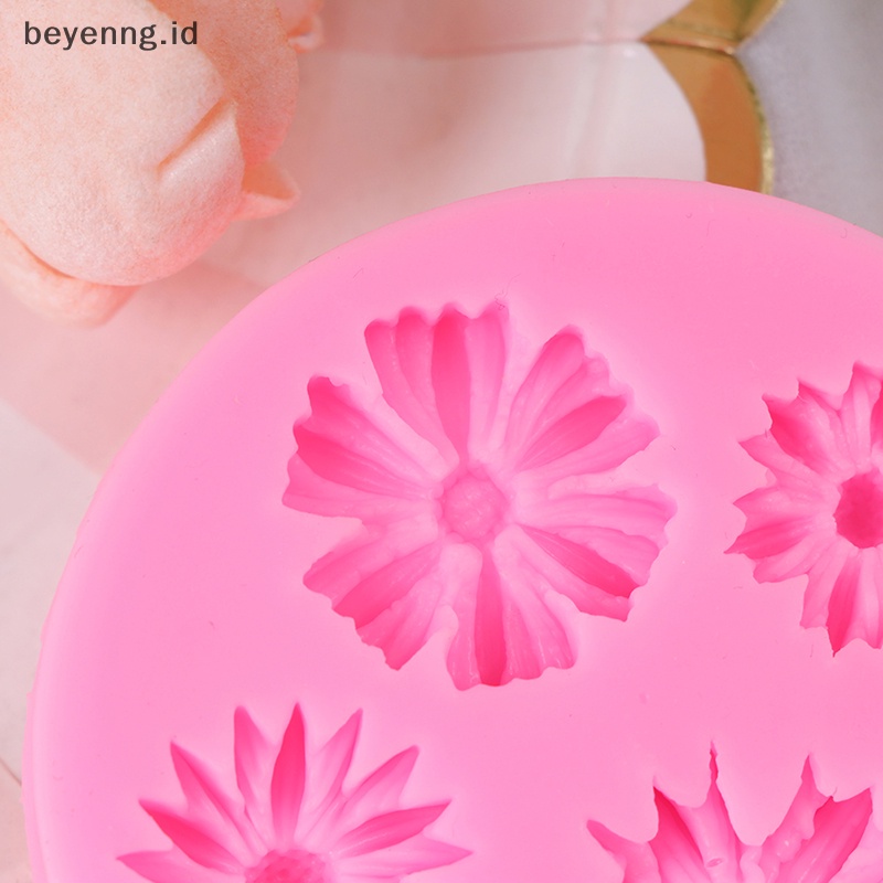 Beyen 3D Kelopak Bunga Matahari Timbul Cetakan Silikon Relief Fondant Alat Dekorasi Kue ID