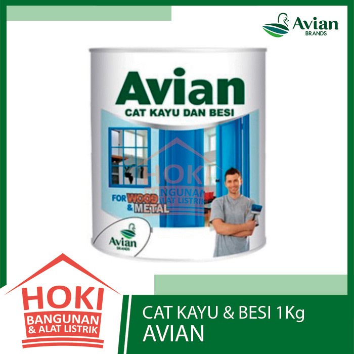 CAT KAYU DAN BESI AVIAN 1Kg 0,9L - Cet Minyak