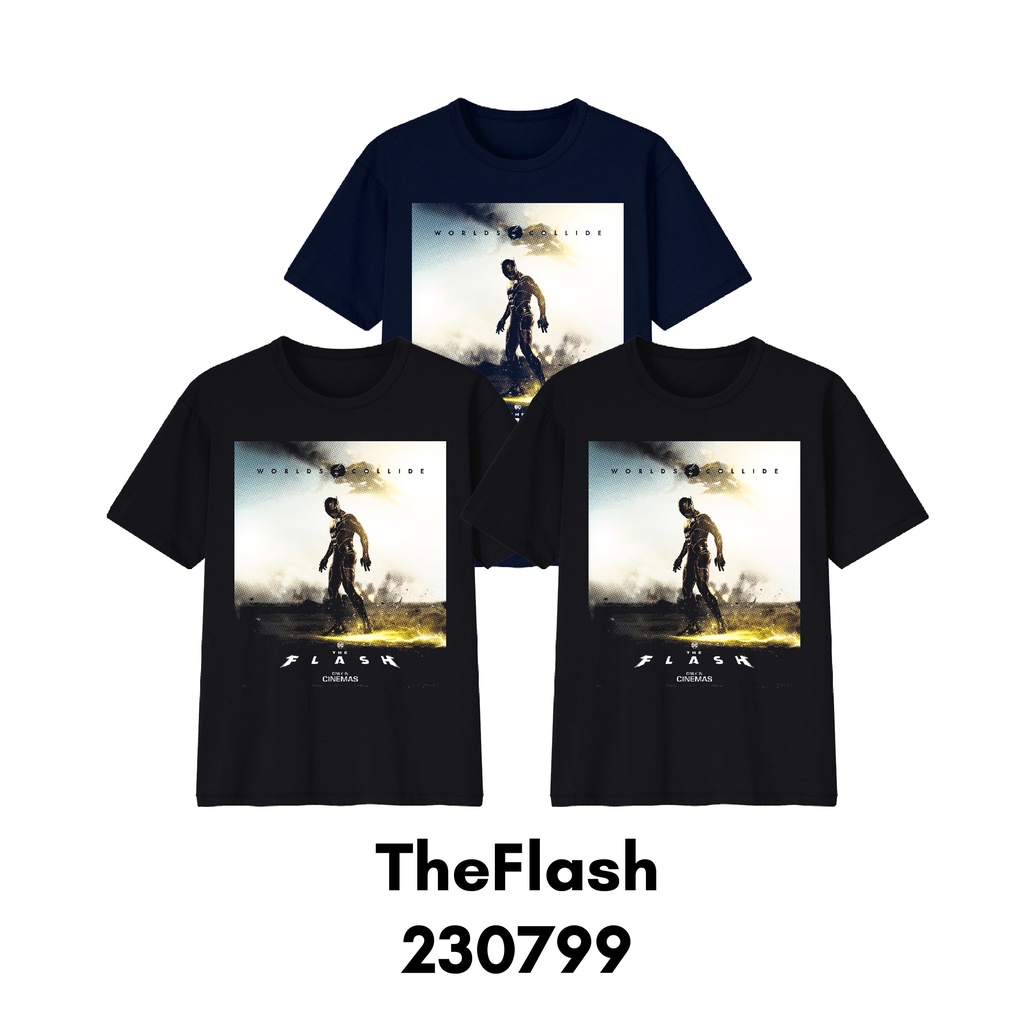 Baju Kaos The Flash Size Bayi Sampai Dewasa Seri Worlds Collide Bahan Katun Combed 30s