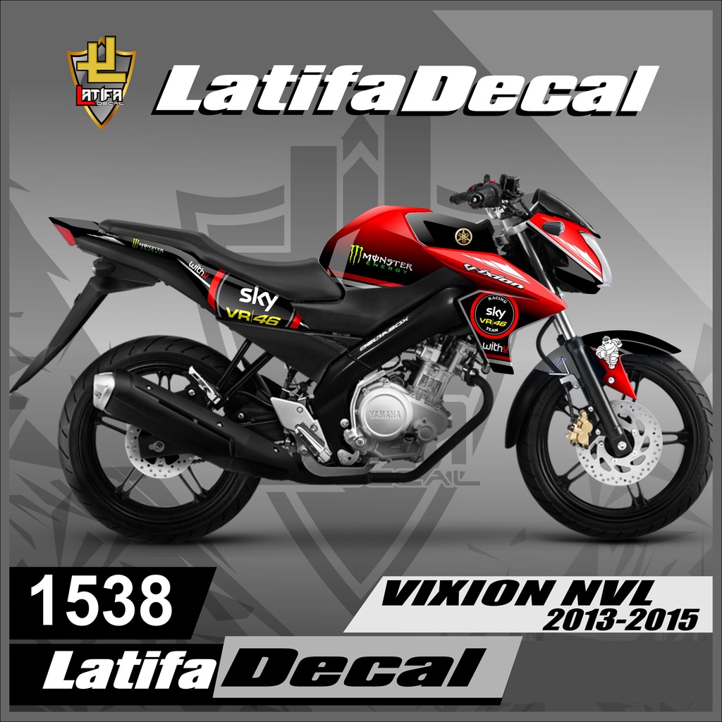 (COD) sticker - Aksesoris Sepeda Motor Decal Vixion NVL 2013-2015 Full Body Keren Stiker Vixion NVL 