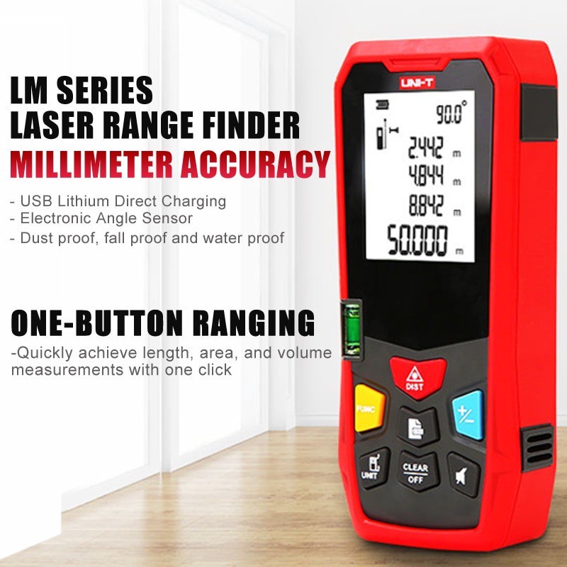 AKN88 - UNI-T LM40 - Laser Distance Meter 40M - Pengukur Laser Jarak Jauh 40m