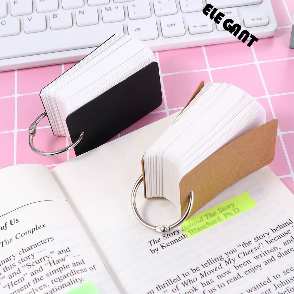 【 ELEGANT 】 Blank Card Book Mini 100lembar DIY Postcards Kardus Tulisan Kartu Hafalan