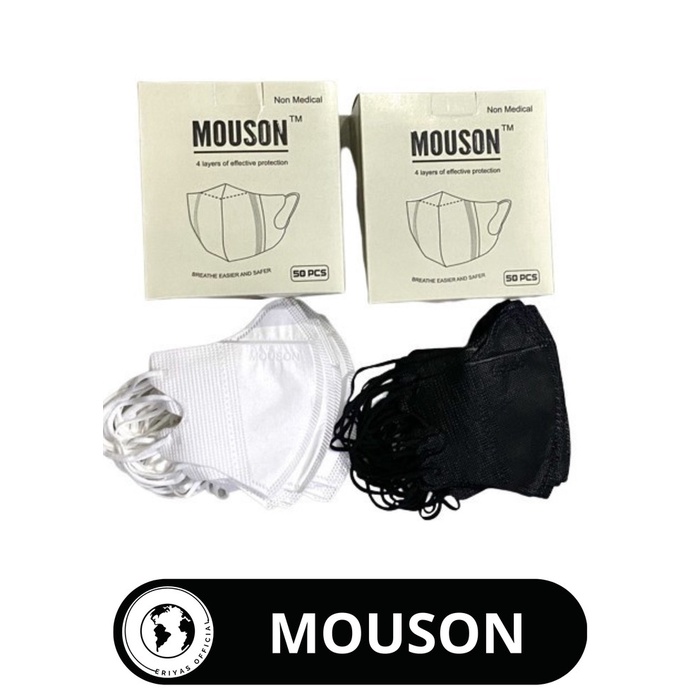 Masker Duckbill Mouson Mask 1 Kotak Isi 50 pcs - Putih