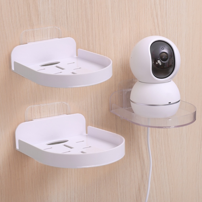 Sederhana Keamanan Pengintai Kamera CCTV Holder Berdiri Rumah Tangga Perekat Diri Bebas Bor Fixer Baru Tanpa Jejak Braket Dinding