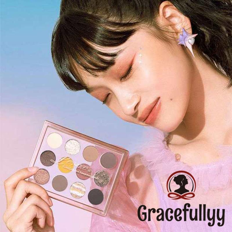 [COD]K'APEINE Eyeshadow Palette Amber 12 Warna Highlight Korea Waterproof Glitter Matte Highlight-GY