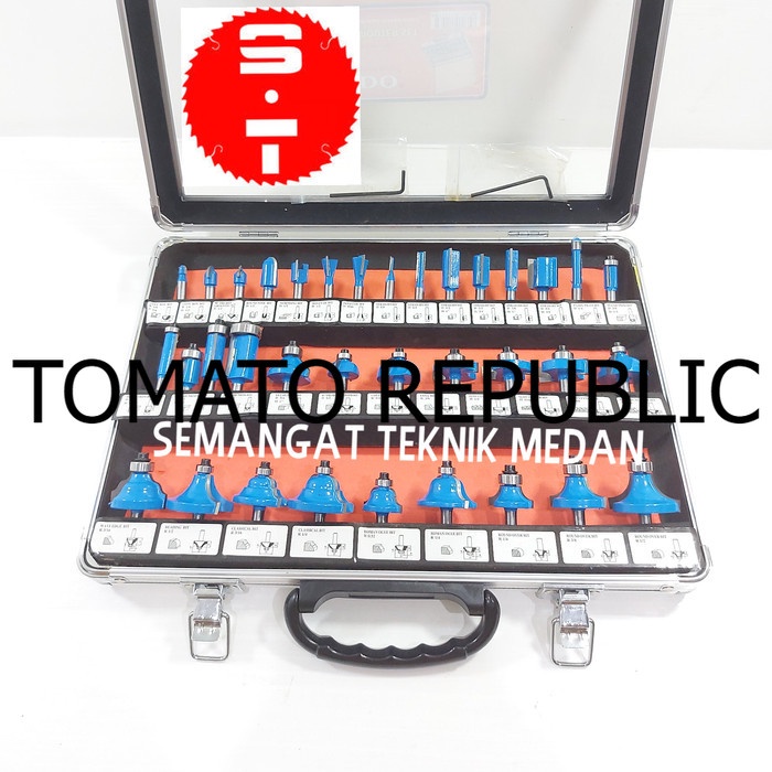 Murah 35PCS MATA PROFIL ROUTER TRIMMER KAYU WOOD BITS SET 35 PCS 6,35mm ALDO JKB562