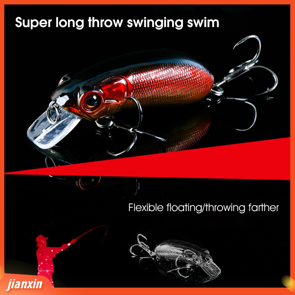 (In Stock) 6cm /10g Umpan Buatan Portabel Kait Darah Tajam Tembus Kuat Dapat Digunakan Kembali Compact Umpan Palsu Perlengkapan Memancing