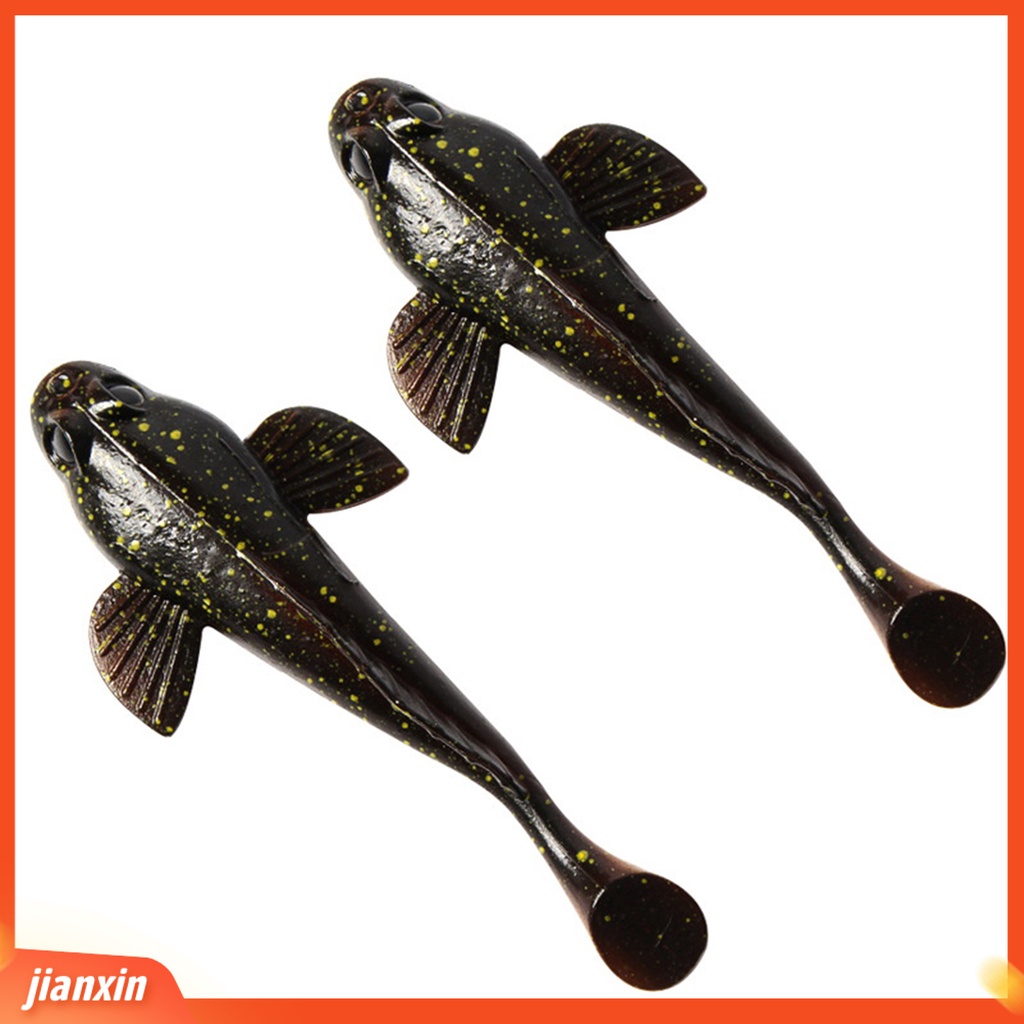 (In Stock) 17g /12.5cm Umpan Lembut Sangat Simulasi T-tail Desain Angling Karet Lembut Ikan Bintik Hitam T-tail Bionic Umpan Perlengkapan Memancing