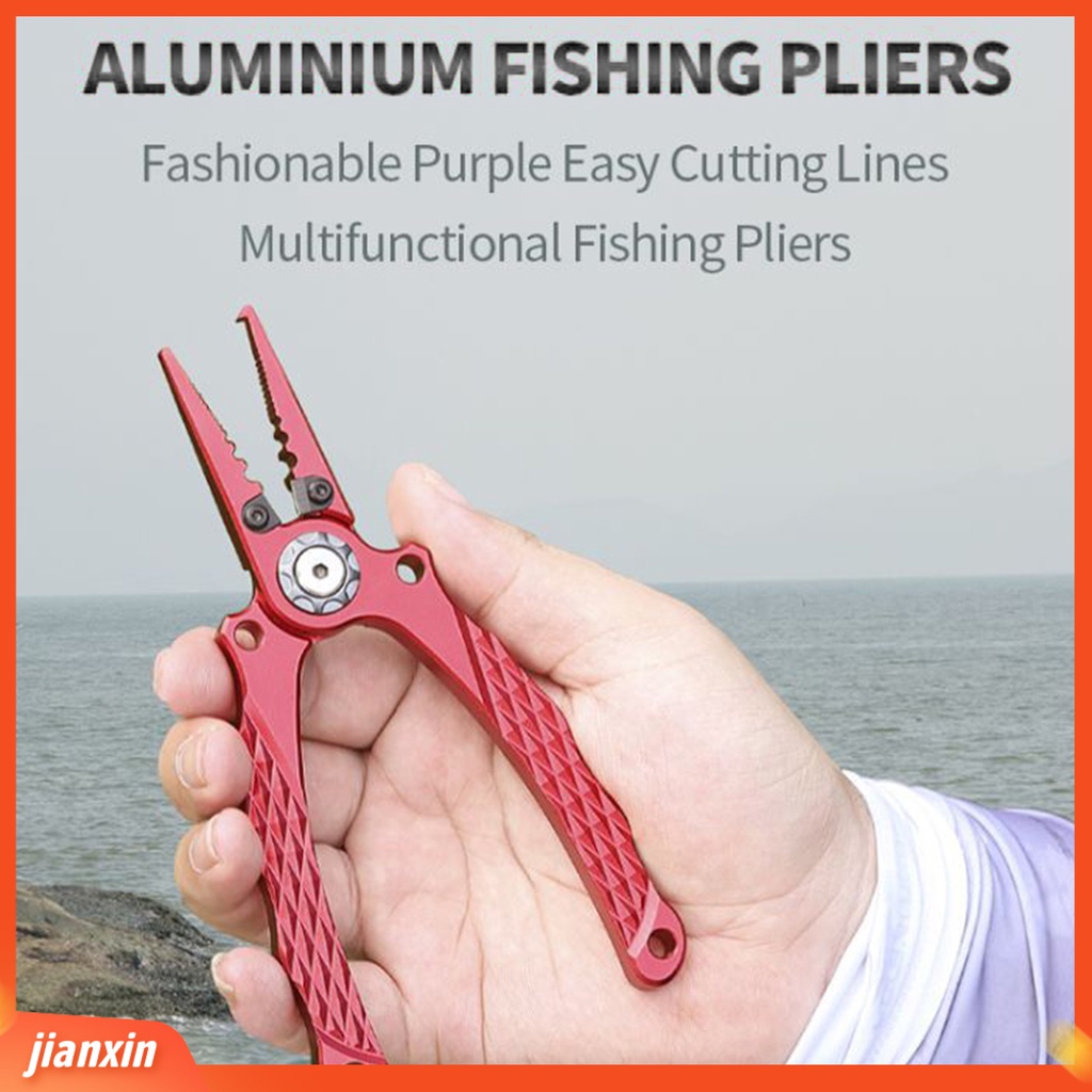 (In Stock) 1set Lure Tang Ergonomics Anti-slip Cut Fishing Line Aluminium Alloy Memancing Open Loop Hook Removal Tang Memancing Luar Ruangan