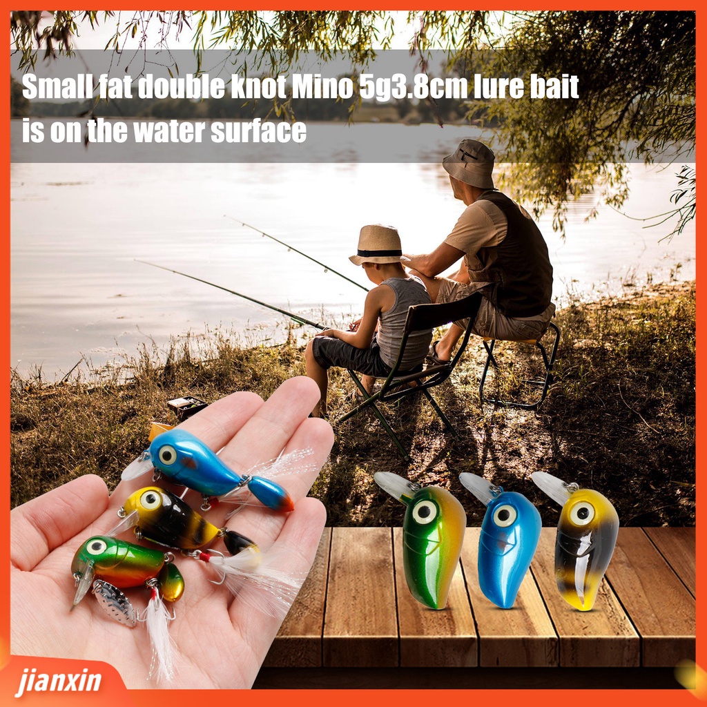 (In Stock) 5g /3.8cm Umpan Pancing Plastik Simulasi Permukaan Air Mino Kecil Umpan Pancing Untuk Angling