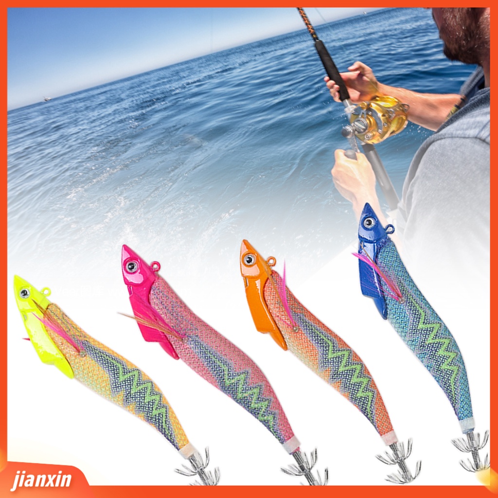 (In Stock) Umpan Pancing Gurita Luminous Plastic Ultra-Sharp Egi Hard Squid Jigs Untuk Memancing