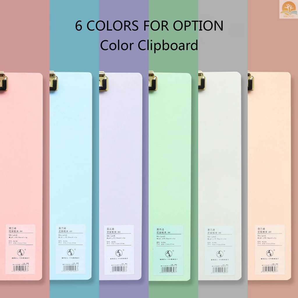 In Stock A4 Klip Board Bahan Plastik Hardboard Tulisan Pad Profil Klip Dengan Lubang Gantung Untuk Siswa Sekolah Kantor