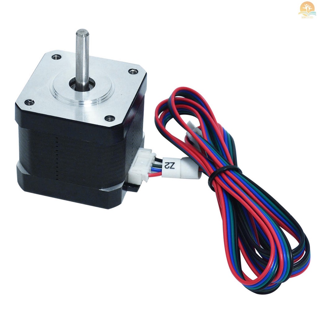 In Stock TRONXY 1pc 42stepper Motor Torsi Tinggi Hybrid Stepping Motor 2phase 1.8derajat Langkah Sudut 1.68A 40Ncm 4-Lead Dengan Kabel 1meter Untuk Printer 3D CNC