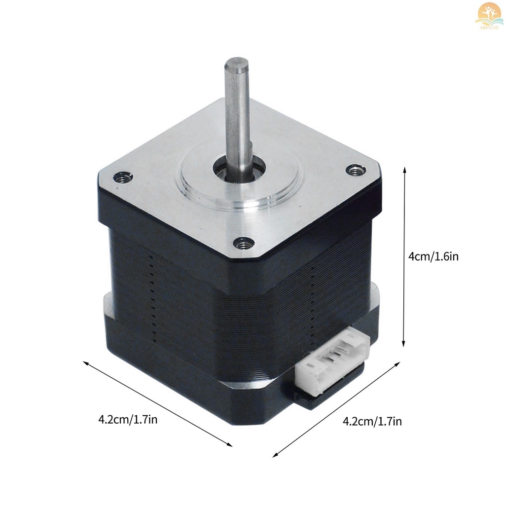 In Stock TRONXY 1pc 42stepper Motor Torsi Tinggi Hybrid Stepping Motor 2phase 1.8derajat Langkah Sudut 1.68A 40Ncm 4-Lead Dengan Kabel 1meter Untuk Printer 3D CNC