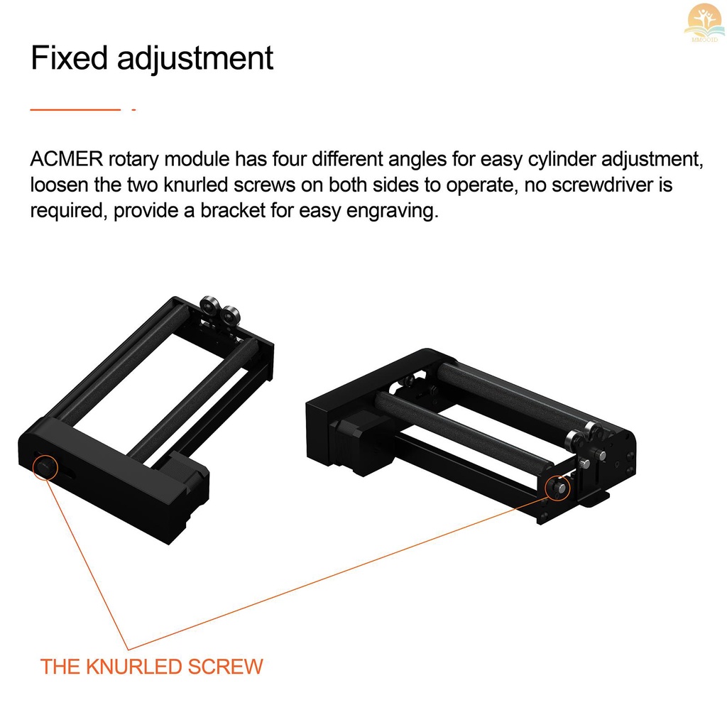 In Stock ACMER Laser Engraver Roller Untuk Benda Silinder Dengan360° Sumbu Ukir Putar 4tingkat Penyesuaian 8PCS Kolom Peninggi Diameter Ukir Sekecil 4mm Compatib