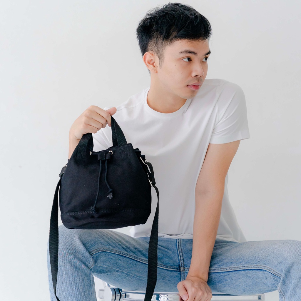 Mini Shopper Bag with Drawstring