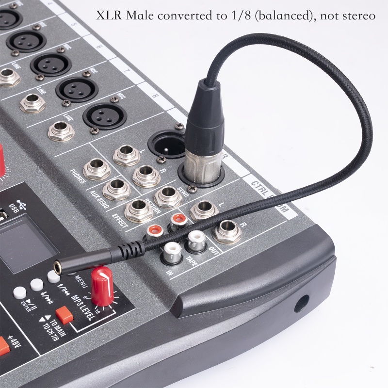 Kabel BT TRS 1.8inch to XLR 3Pin Female to 1.8inch Female Balanced XLR to 3.5mm TRS Signal Interconnect Cord