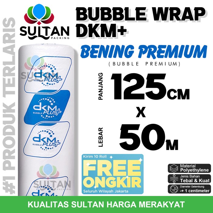 

Bubble Wrap 125cm x 50m VARIAN BENING Bubblewrap / ROLL - Bening Ekonomis