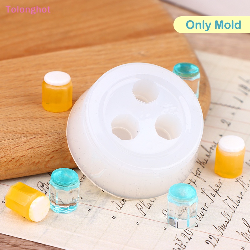 Tolonghot&gt; Cetakan Mini1:12 Rumah Boneka Miniatur Minuman Dapat Madu Pot Botol Minum DIY Cetakan Silikon Dekorasi Rumah Boneka (Hanya Cetakan) well