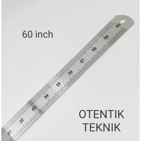 

PENGGARIS BESI 150 CM - 1500 MM - 1 KOMA 5 METER - STEEL RULER 60 INCH