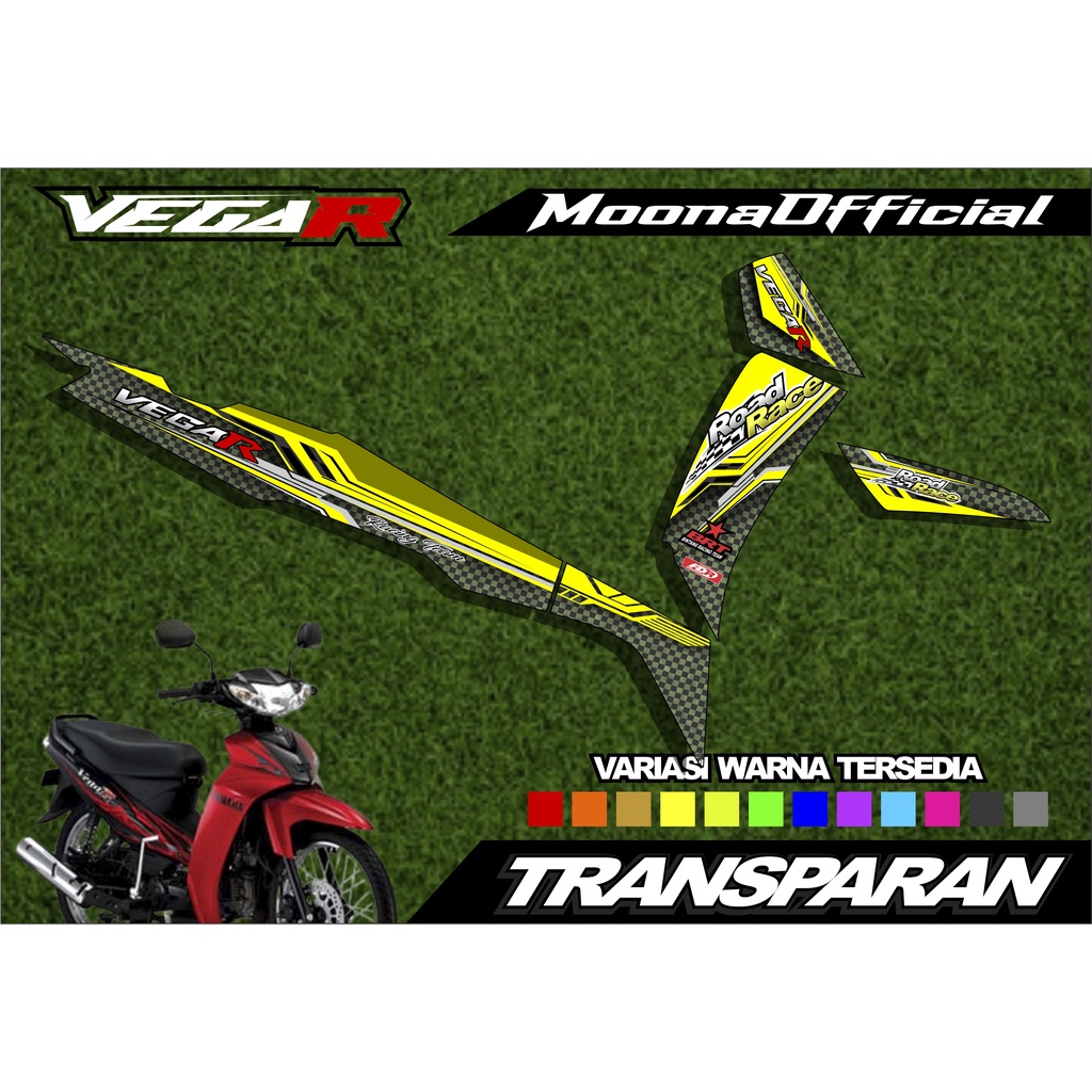0420 STRIPING LIST VARIASI Vega R / Fiz R TRANSPARAN - STICKER VARIASI MOTOR Vega TERBARU - STIKER L