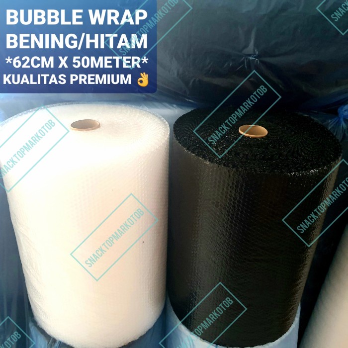 

Bubble Wrap Bening / Hitam 62CM x 50M TEBAL / Bubblewrap KUAT - Random