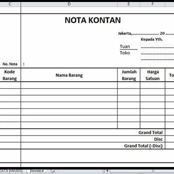 

✨BISA COD✨ -NOTA PEMBELIAN