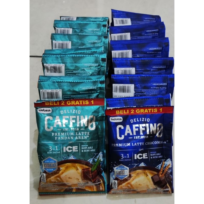 

Delizio Caffino Kopi Premium Latte Ice 1 Renceng isi 10 Sachet Rasa