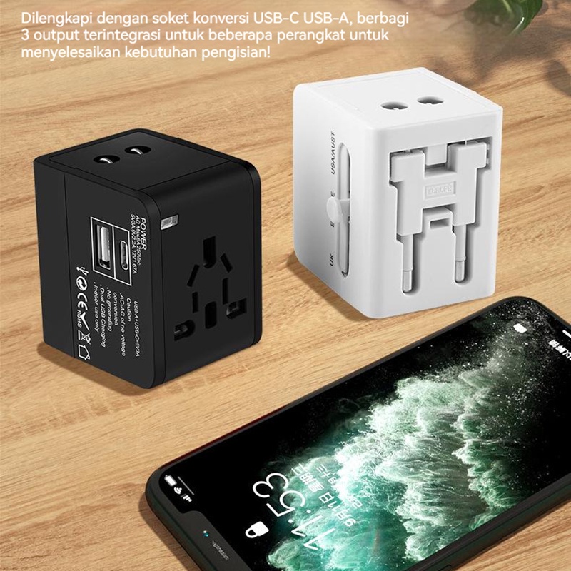 Travel PD charger adapter (20W) universal fast charging travel adapter / International charging adapter Universal Power Socket