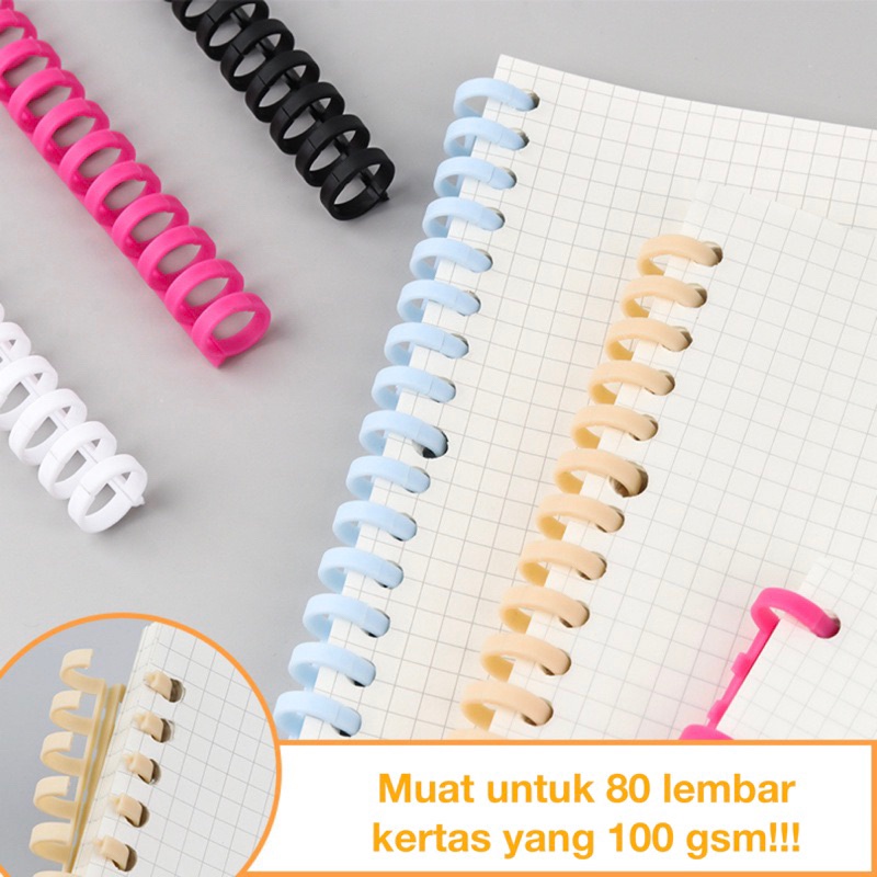 

Ring Binder - DIY Binder Cover Binder - Binder Plastik - Plastic Binder Binding Strip - Spiral Ring Pastel Lucu Binding Strip DIY [thehanscorner] 3
