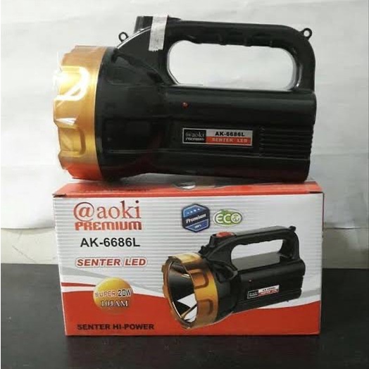 Senter led 20w premium aoki 6686L