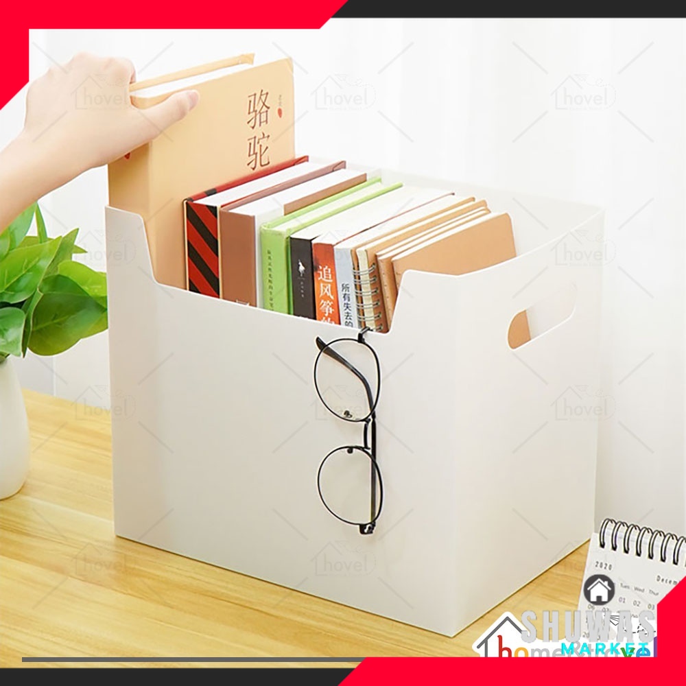 

SHUWAS Kotak Penyimpanan Dokumen Buku Majalah Alat Tulis Foldable Desktop Box Container Waterproof