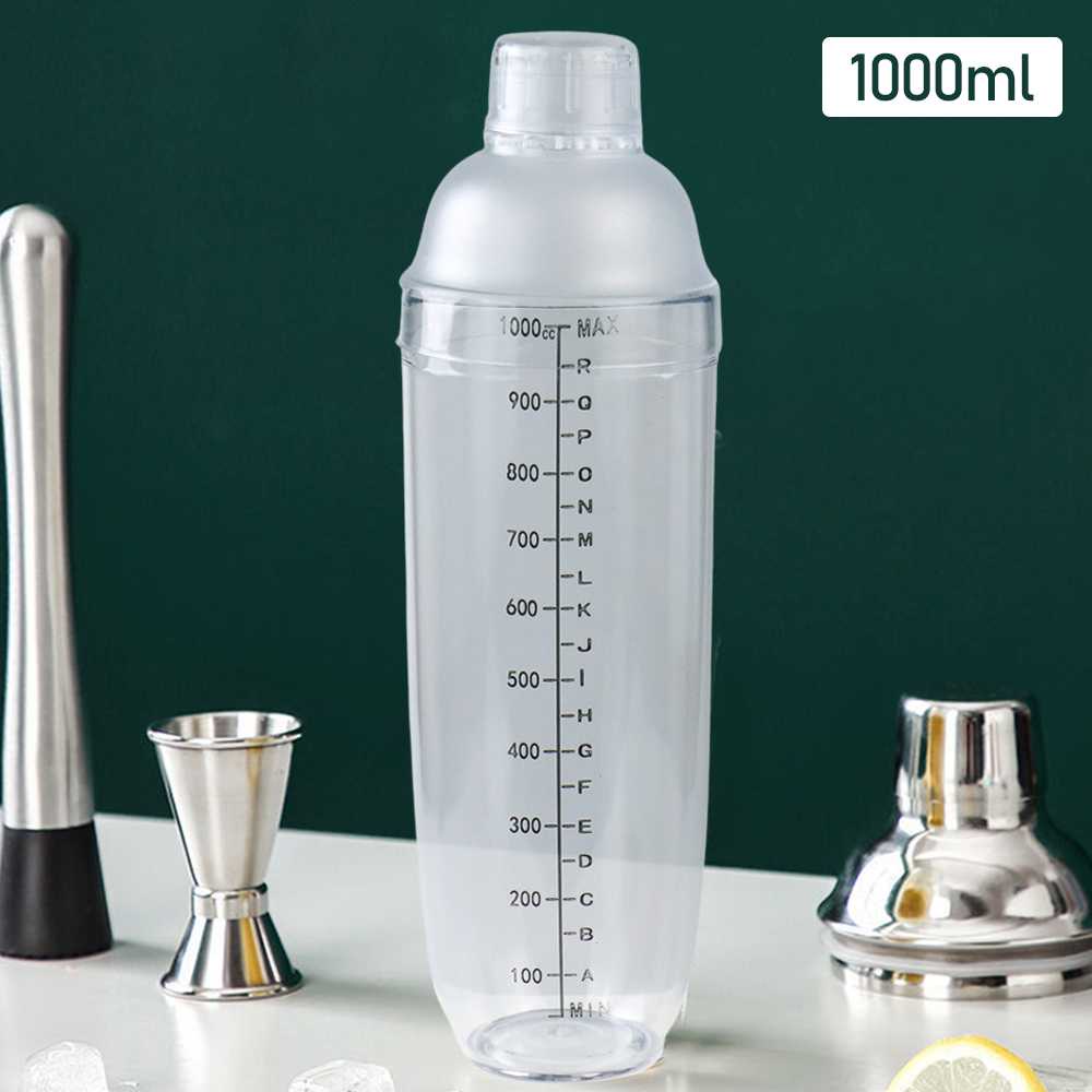 Shaker Bottle Pengocok Minuman Cocktail Mixer Bartender Boston Style 1000 ml Plastik Berkualitas