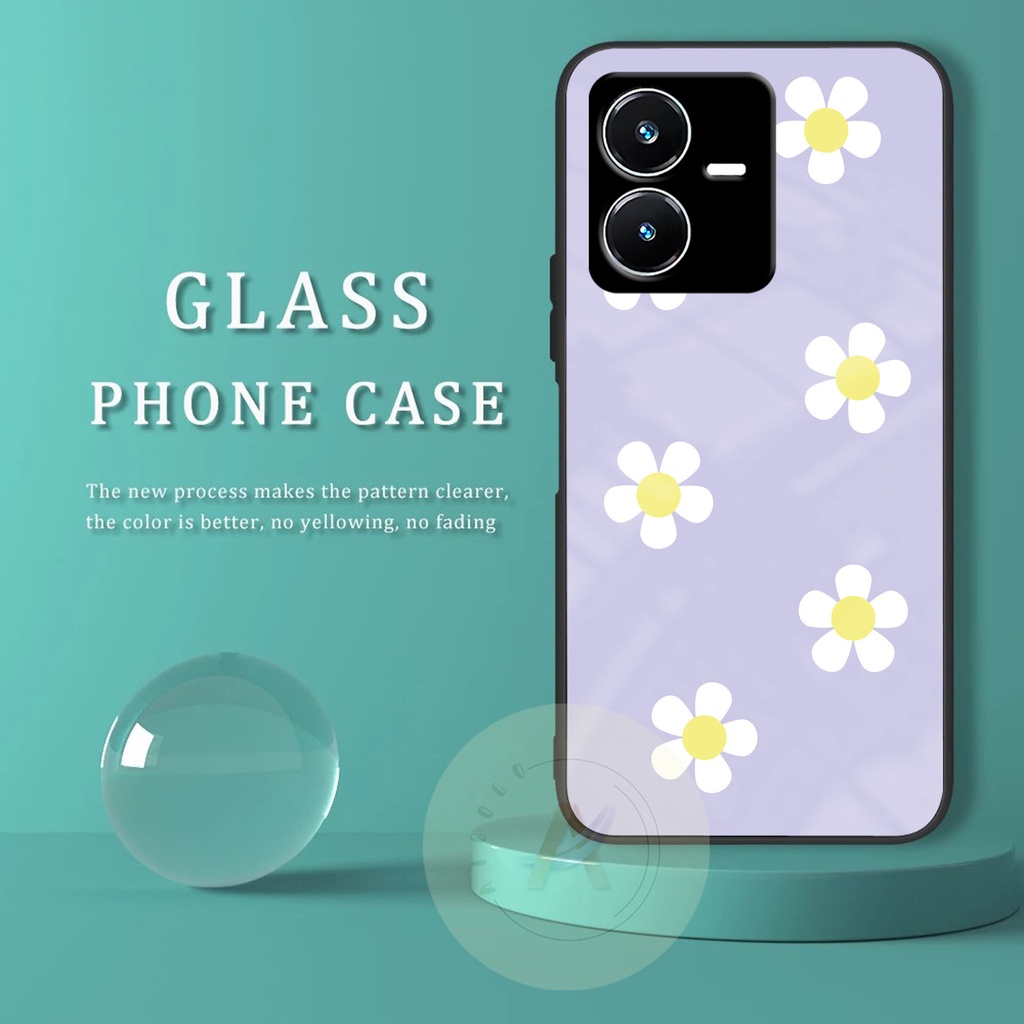 Softcase Glass VIVO Y22 2022 - GK55 - Case HP VIVO Y22 2022 - Case VIVO Y22 2022 - Kesing HP VIVO Y2