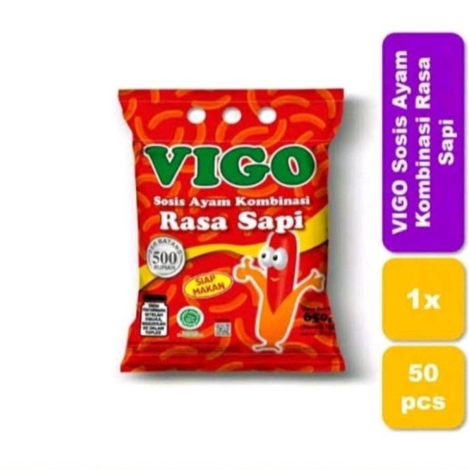 

VIGO SOSIS Ayam Kombinasi Rasa Sapi 1 pack isi 50 + 1 pcs