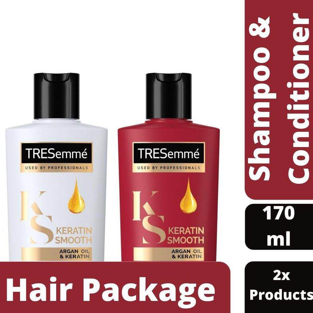 Paket Tresemme Keratin Smooth Conditioner 170 ml+ Tresemme Keratin shampo 170 ml