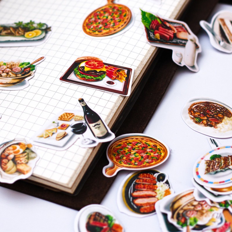 

Cute Pouch 11-40 Sticker / Stiker Kelinci Lucu Bullet Journaling DIY Scrapbook Bujo Food Cat Scenery Makanan Japanese Italian