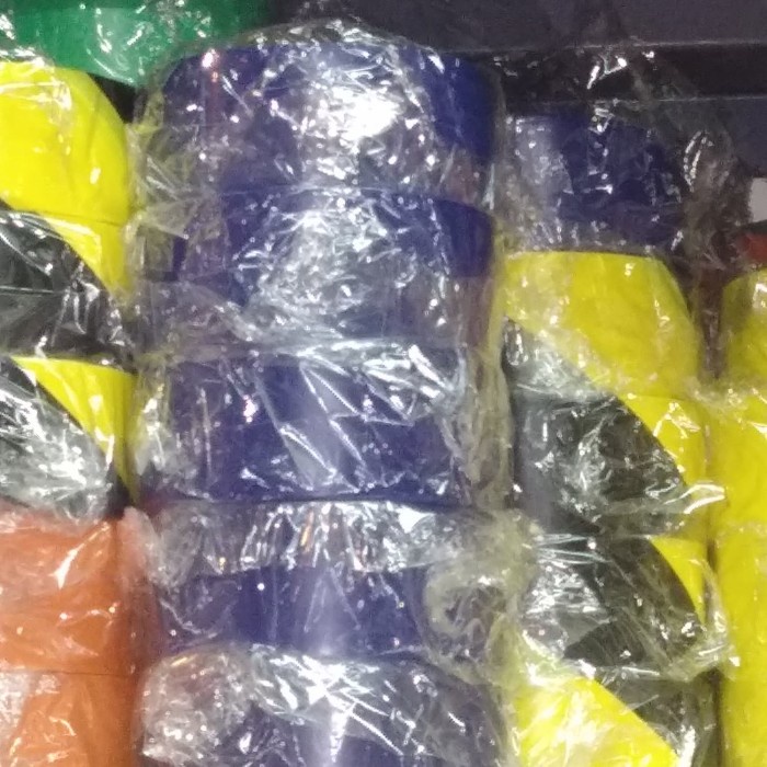 

Floor marking tape KM Lakban lantai kuning 2"x 33 meter - Putih